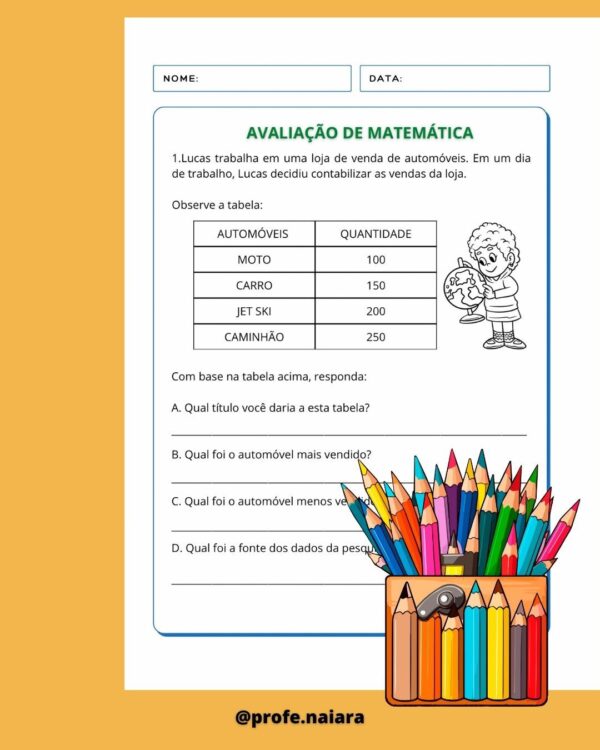 Avaliações 1° bimestre 4° ano - Image 4