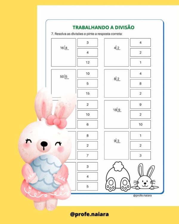 Bloquinho Páscoa Matemática 4° ano - Image 3
