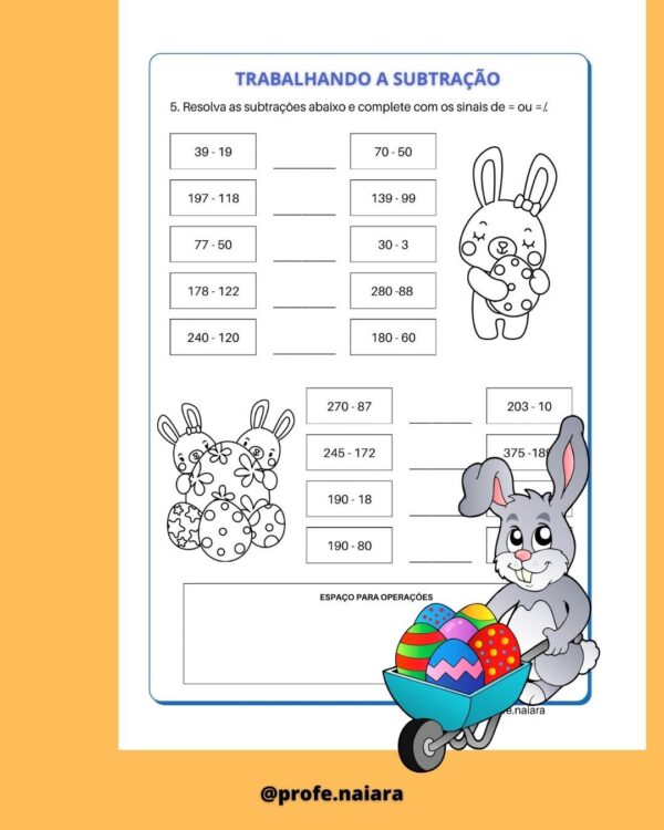 Bloquinho Atividades Matemática Páscoa 3° ano - Image 7