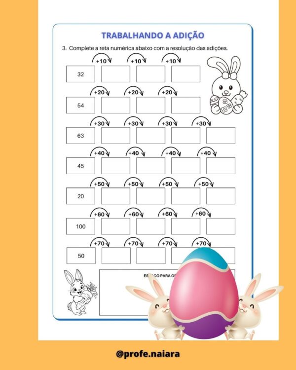 Bloquinho Atividades Matemática Páscoa 3° ano - Image 9