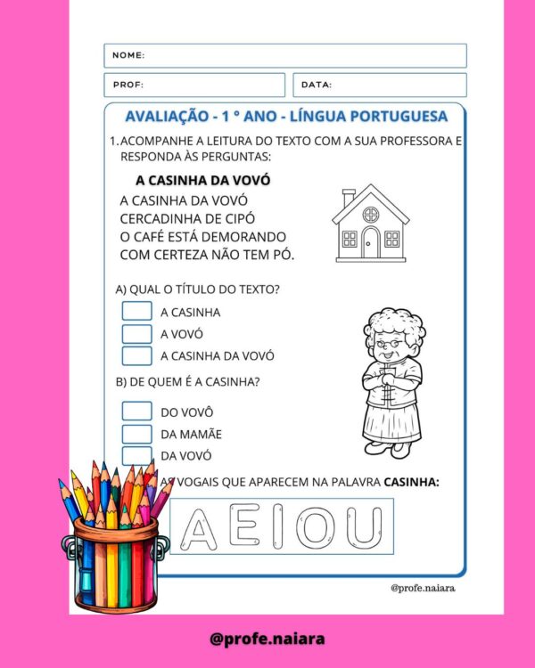 Avaliações Bimestrais 1° ano - Image 2