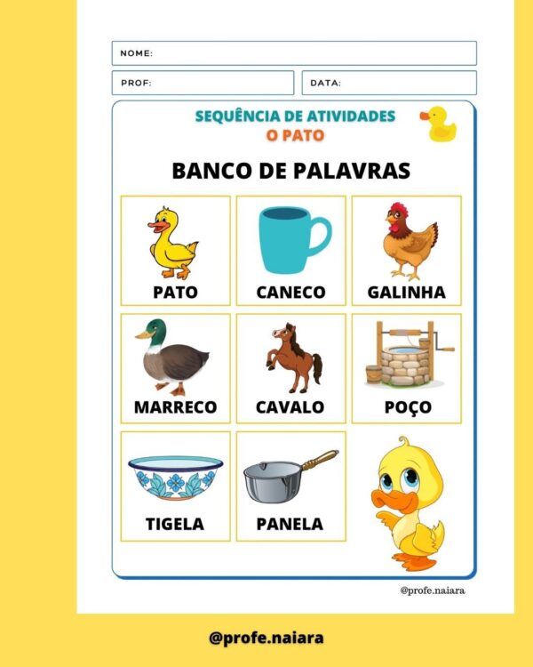 Sequências didáticas O Pato Vinicius de Moraes - Image 7