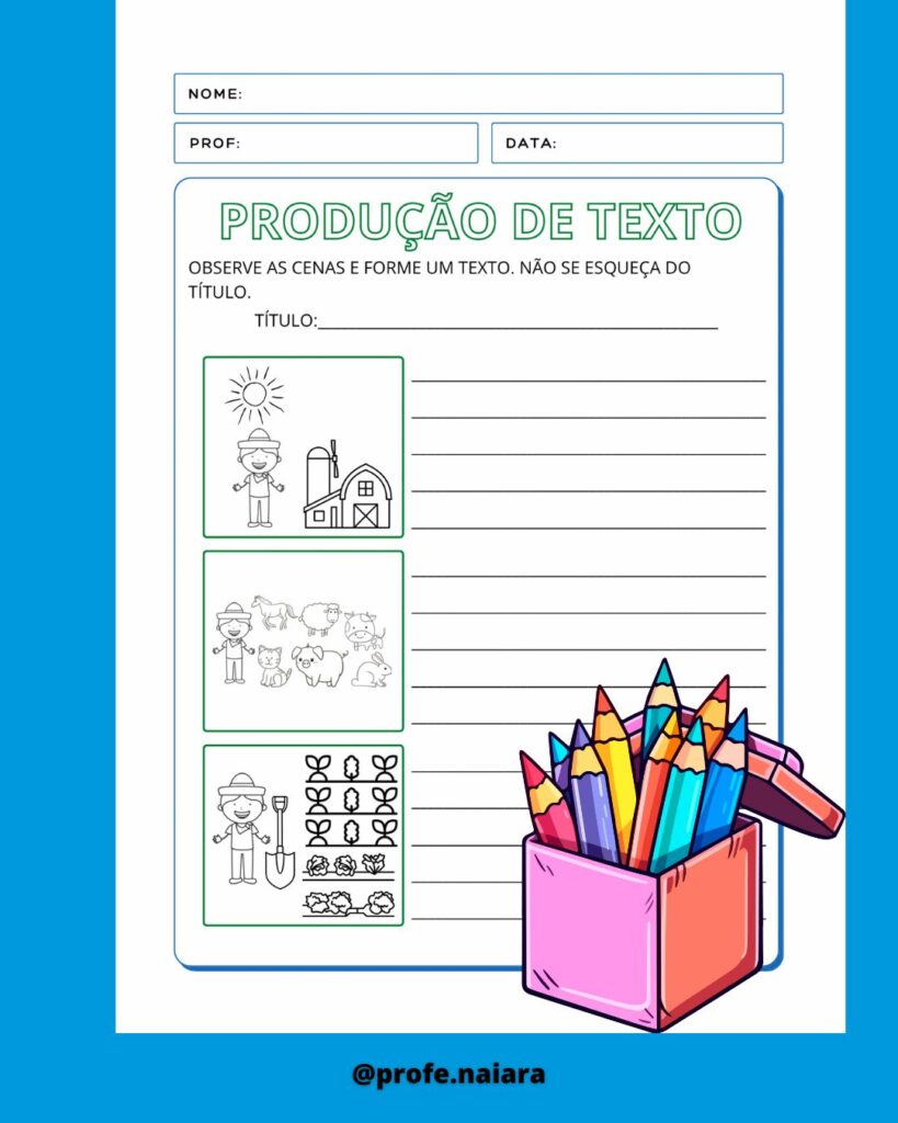 Caderno de produção textual – Naiara Materiais Pedagógicos