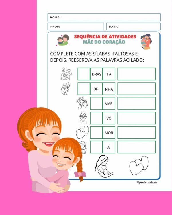 Sequência de atividades Mamãe do coração 1° ano - Image 3