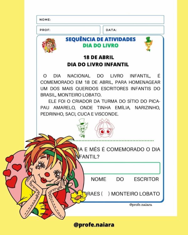 Sequência de atividades Dia do Livro 2° ano - Image 12