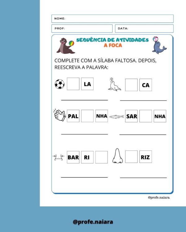 Sequência de Atividades A Foca - Image 8