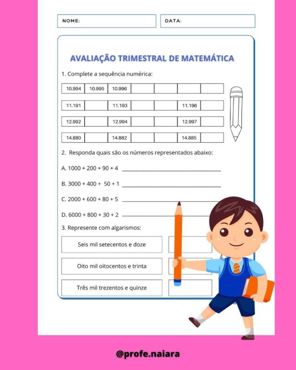 Avaliações 2° bimestre 4° ano - Image 5