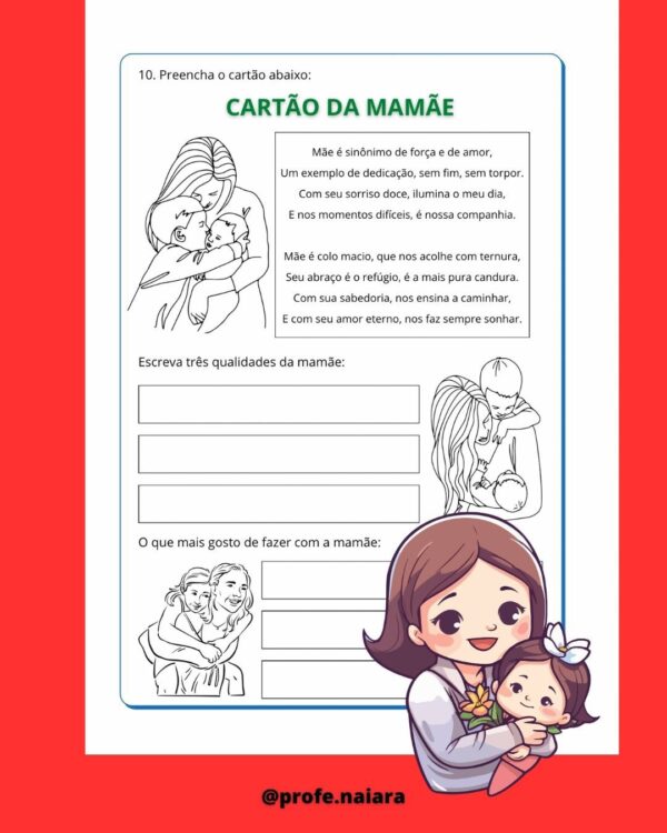 Sequência de atividades Dia das Mães 4° ano - Image 3