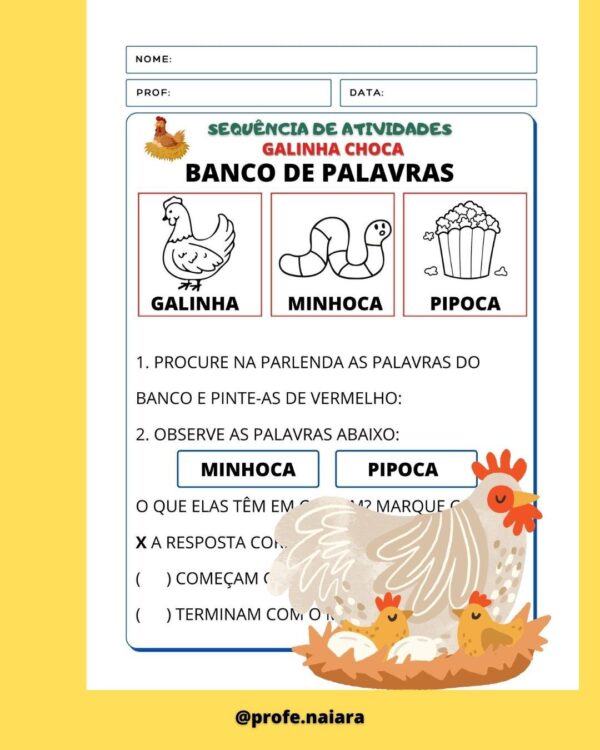 Sequência de atividades Galinha Choca - Image 3