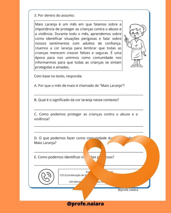Sequência de Atividades Maio Laranja 3° ano - Image 5