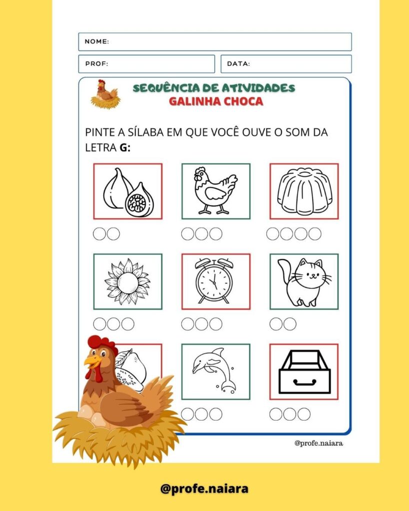 Sequência de atividades Galinha Choca – Naiara Materiais Pedagógicos