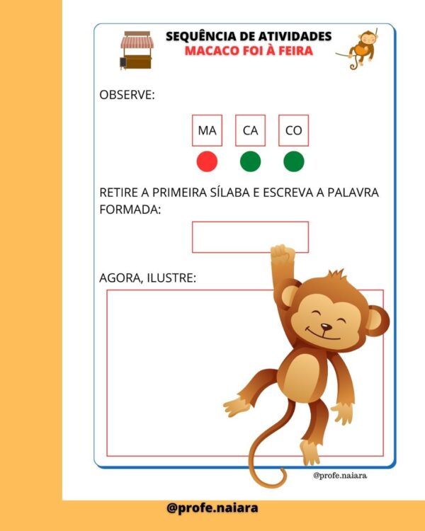 Sequência de atividades Macaco foi à Feira - Image 6