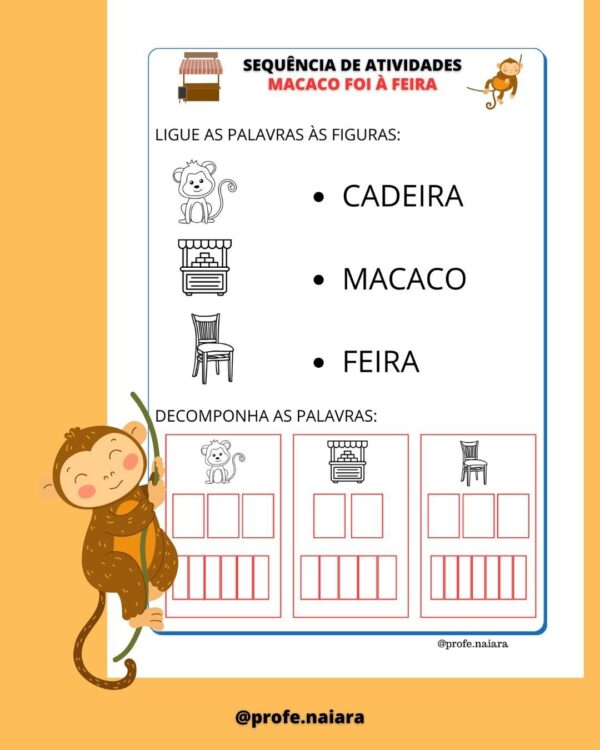 Sequência de atividades Macaco foi à Feira - Image 3