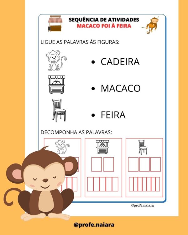 Sequência de atividades Macaco foi à Feira - Image 2