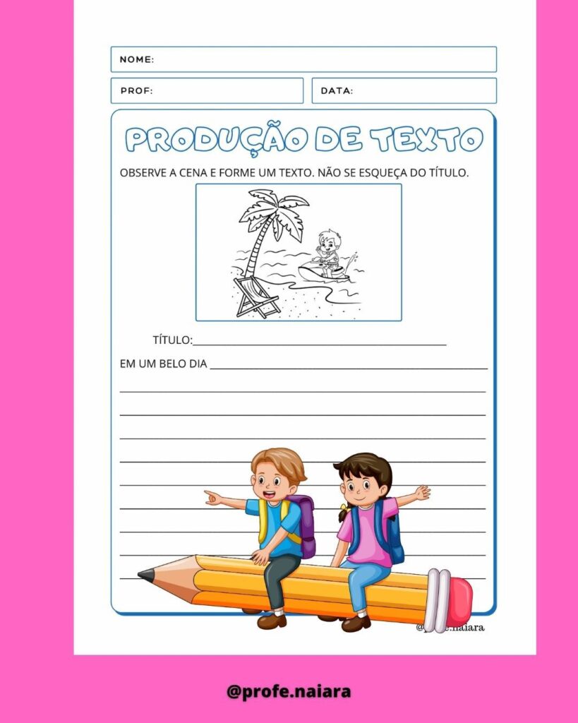 Caderno de produção textual – Naiara Materiais Pedagógicos