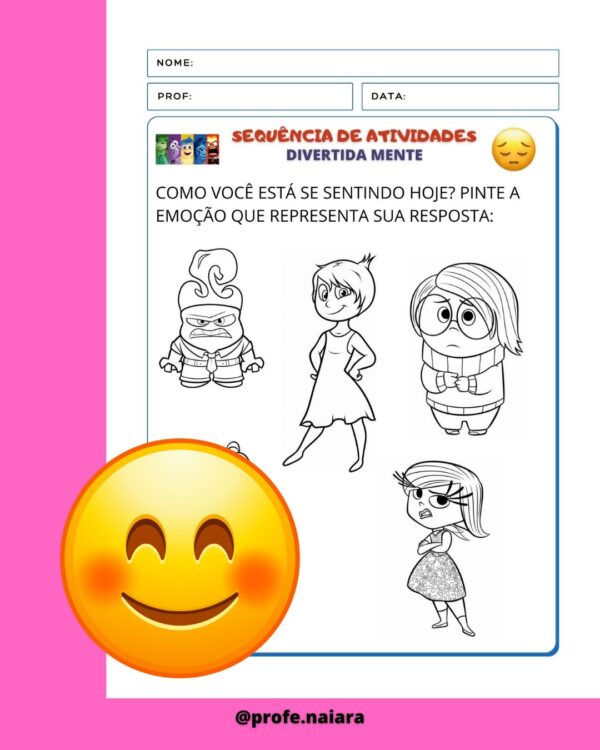 Sequência de Atividades Divertida Mente Educação Infantil - Image 2