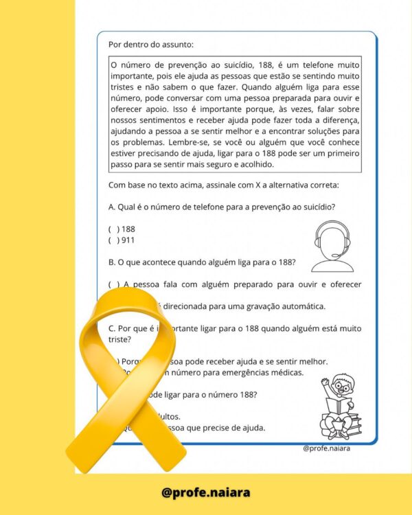 Sequência de Atividades Setembro amarelo - Image 2