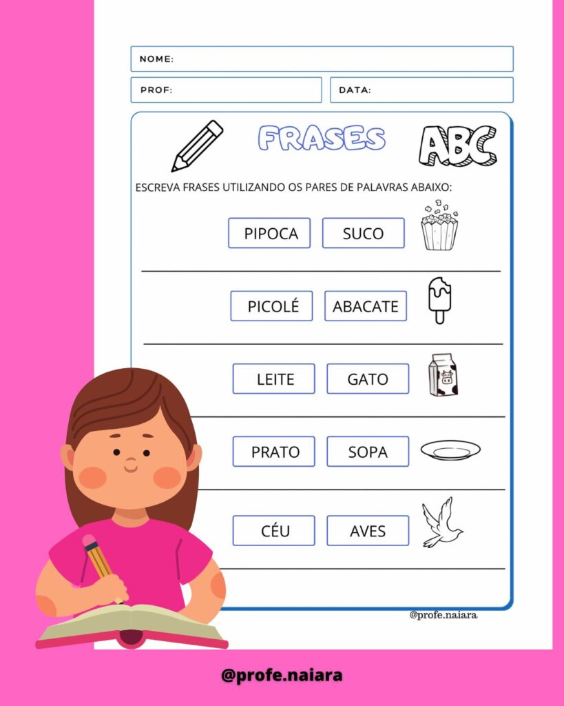 Forme frases – Naiara Materiais Pedagógicos
