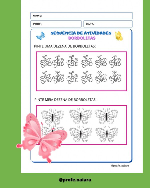 Sequências de atividades Borboletas - matemática - Image 2