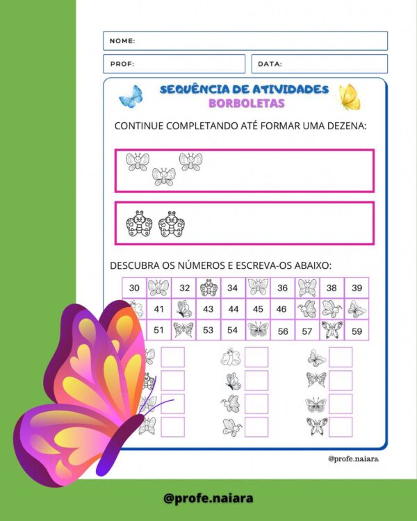 Sequências de atividades Borboletas - matemática - Image 4