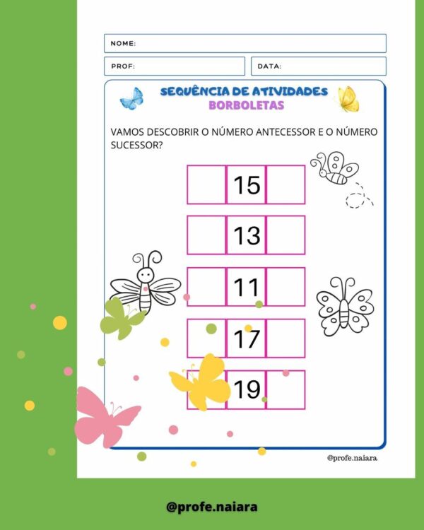 Sequências de atividades Borboletas - matemática - Image 8