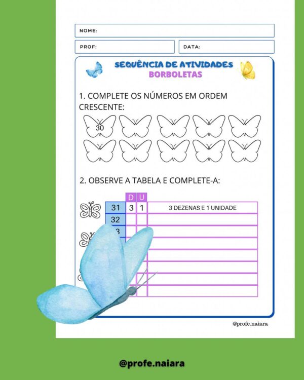 Sequências de atividades Borboletas - matemática - Image 9