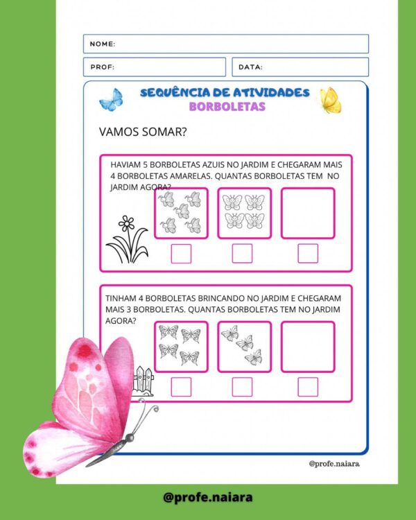 Sequências de atividades Borboletas - matemática - Image 10