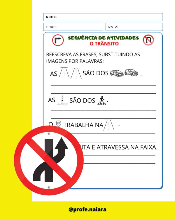 Sequência de Atividades Trânsito 1° ano - Image 2