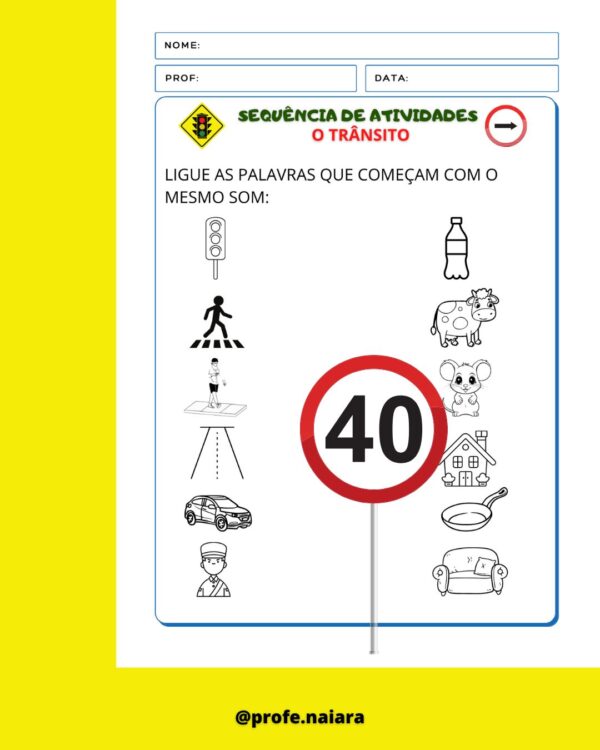 Sequência de Atividades Trânsito 1° ano - Image 10