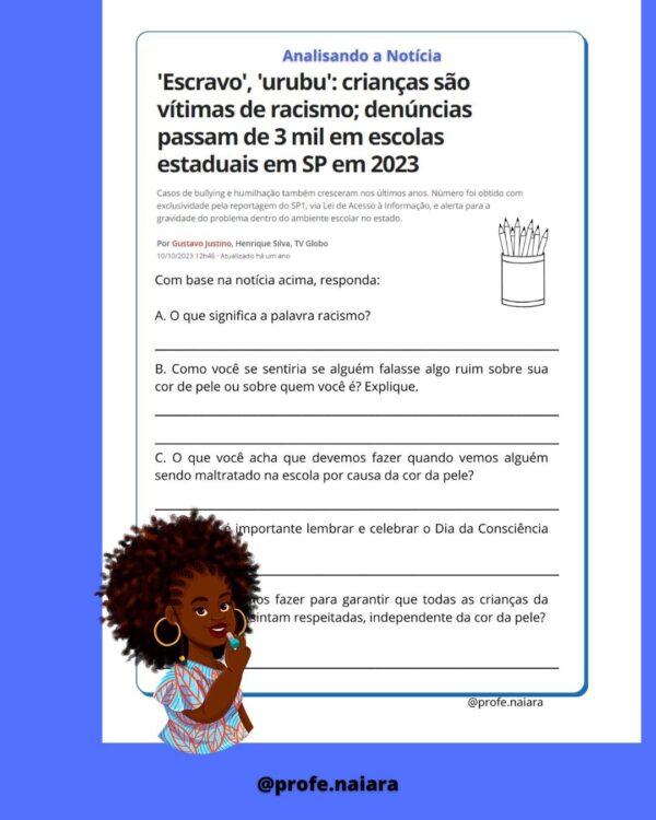 Sequência de atividades Consciência negra 3° ano - Image 4