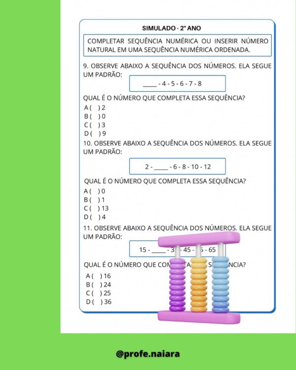 Simulado Intensivão Matemática 2° ano - Image 5