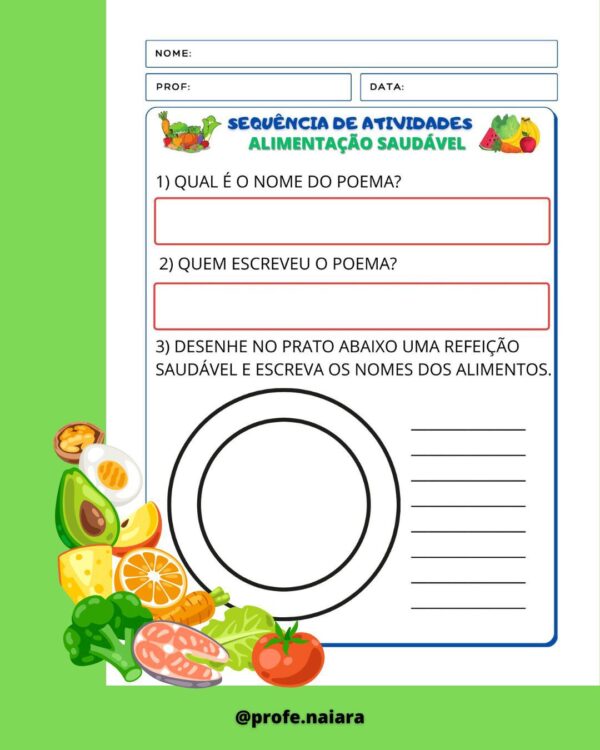 Sequência de Atividades Alimentação Saudável 1° ano - Image 6