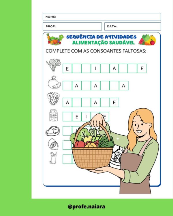 Sequência de Atividades Alimentação Saudável 1° ano - Image 8