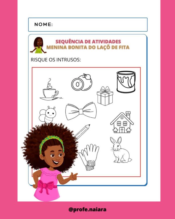 Sequência de atividades Menina Bonita do laço de fita - Image 3