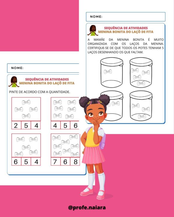 Sequência de atividades Menina Bonita do laço de fita - Image 8