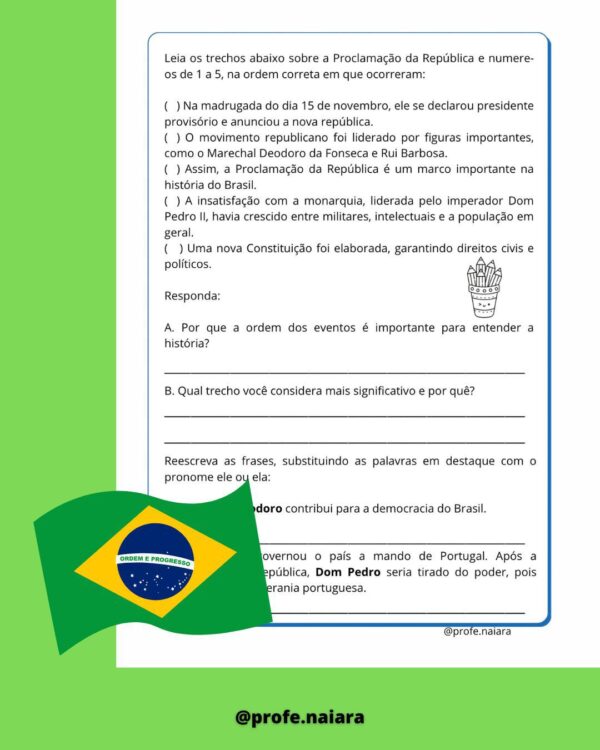 Sequência de Atividades Proclamação da República 4° ano - Image 5