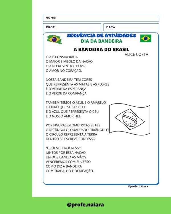 Sequência de atividades Dia da Bandeira 1° ano - Image 2