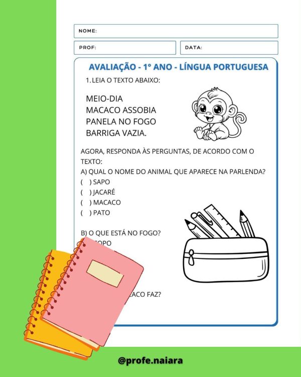 Avaliações 2° bimestre 1° ano - Image 19