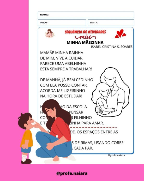 Sequência de atividades: Dia das mães 1° Ano - Imagem 13