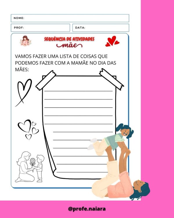 Sequência de atividades: Dia das mães 1° Ano - Imagem 8
