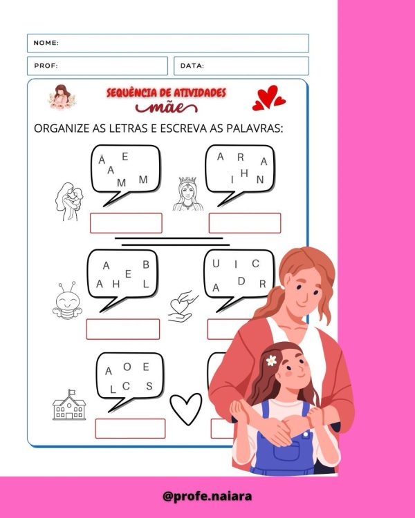 Sequência de atividades: Dia das mães 1° Ano - Imagem 6