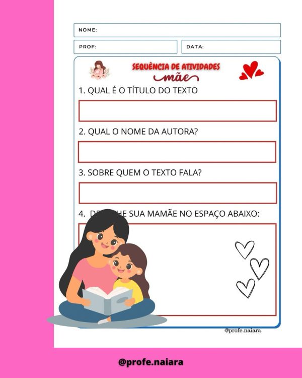 Sequência de atividades: Dia das mães 1° Ano - Imagem 12