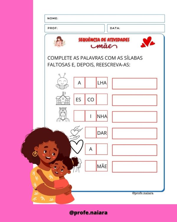 Sequência de atividades: Dia das mães 1° Ano - Imagem 4