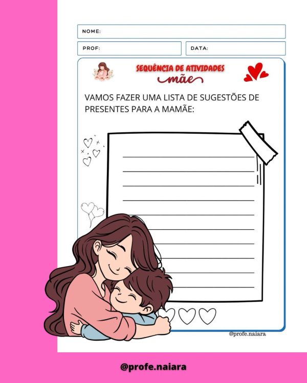 Sequência de atividades: Dia das mães 1° Ano - Imagem 9