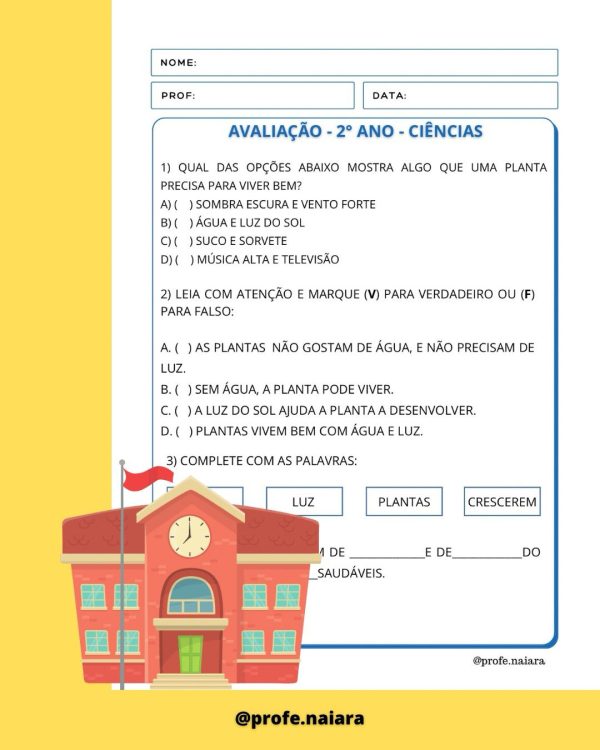 Avaliações 2° bimestre 2° ano - Imagem 7