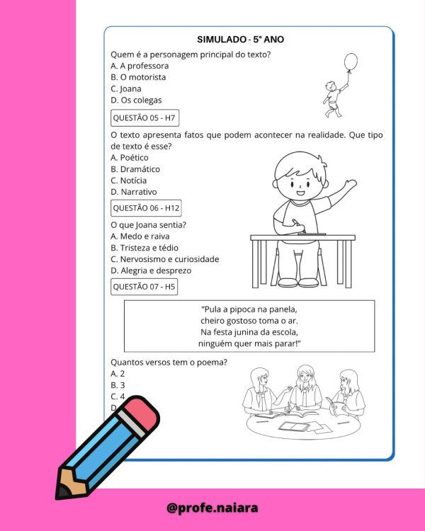 Super combo SAEB 5° ano - Língua portuguesa e matemática  - Imagem 14