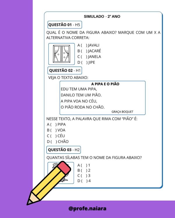 Combo SAEB Língua portuguesa e Matemática - 2° ANO 2° Edição - Imagem 8