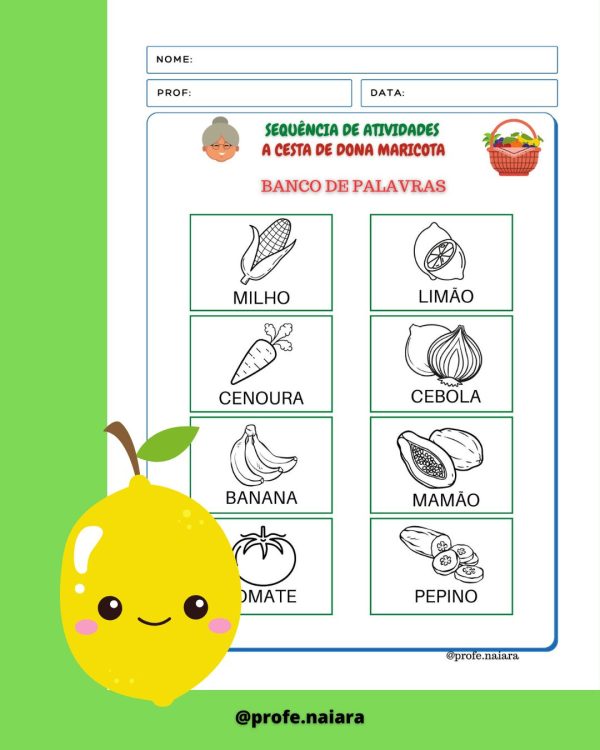Sequência de Atividades A cesta da dona Maricota 2° ano - Image 3