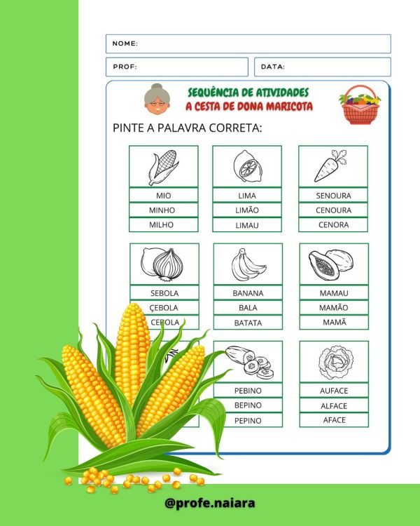Sequência de Atividades A cesta da dona Maricota 2° ano - Image 4