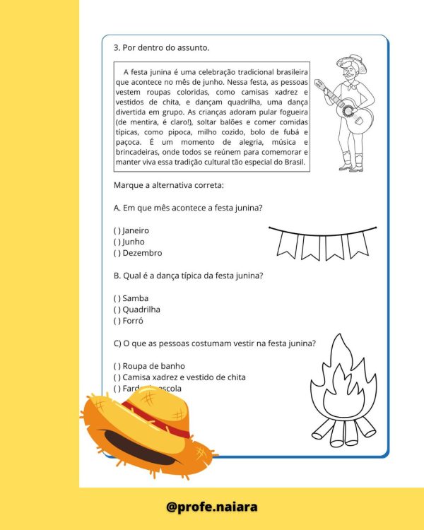 Sequência de atividades Festa Junina para 5° ano - Imagem 4